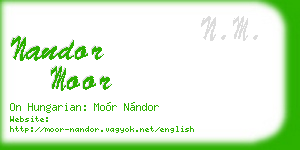 nandor moor business card
